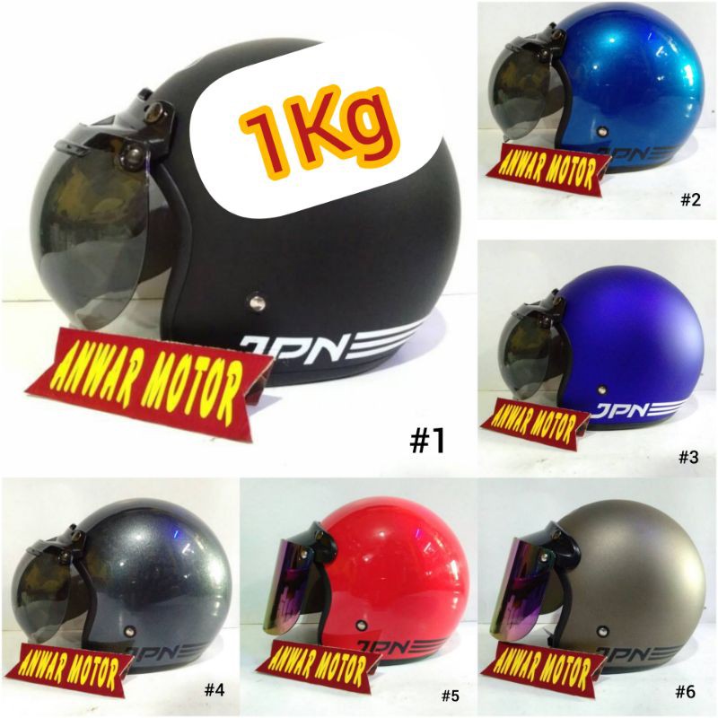 HELM BOGO JPN KACA DATAR/CEMBUNG