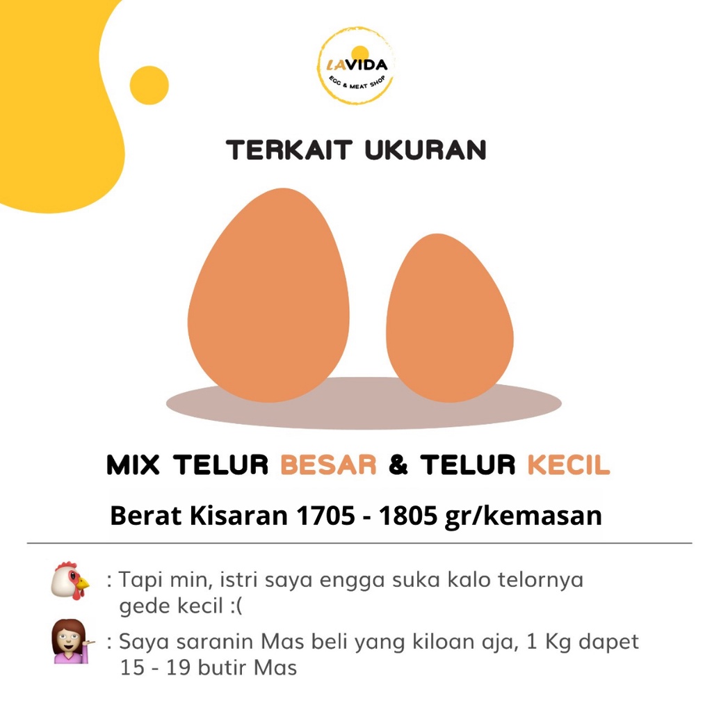 Telur LaVIDA Omega 3 ASLI bukan Suntikan- 30 butir/1 TRAY