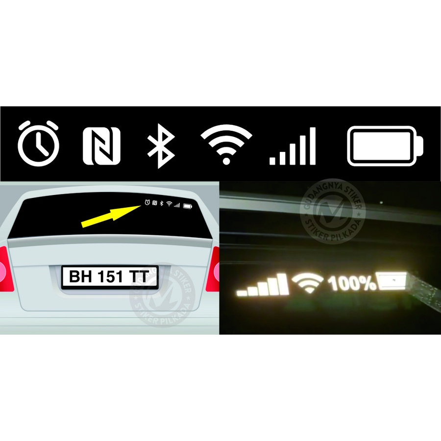 

STIKER DECAL CUTTING SCOTCHLITE REFLEKTIVE KACA MOBIL GLOW IN THE DARK