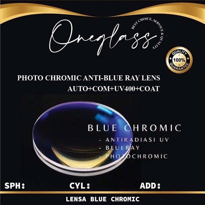 𝐎𝐧𝐞𝐠𝐥𝐚𝐬𝐬 - Lensa Bluechromic Hi Index 1.61