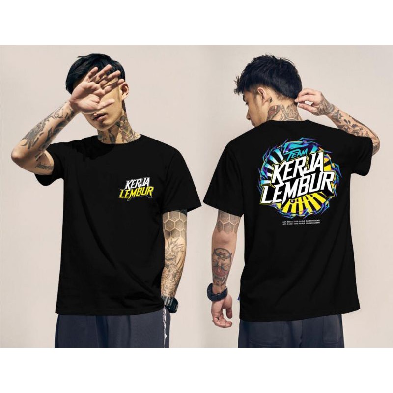 Baju kaos Distro Terbaru Kerja Lembur / Baju kaos kekinian / kaos viral 2021