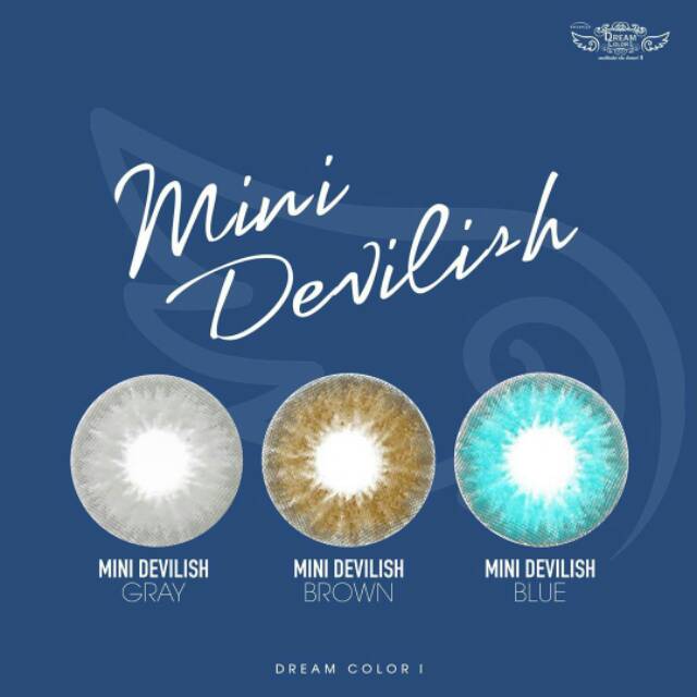 Softlens Mini Devilish Normal Minus dia 14mm by Dreamcolor 1 / mini look series grey brown