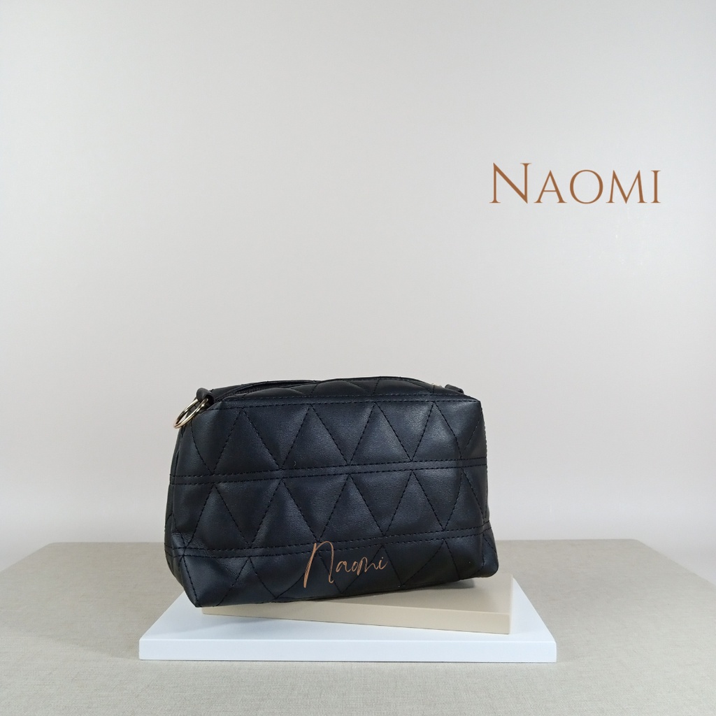 NAOMI - SALE Marceline Sling Bag Kulit Sintetis PU - Tas Harian Simple Daily - Ringan Enteng Lembut Rantai - Tas Fashion Wanita Dewasa Motif Triangle 6 Warna - Tas Selempang simple Impor - Tas Wanita - tas simple ringan - tas rantai - Naomi Bag