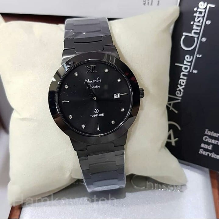 jam tangan / Watch_Id pria alexander cristie ac8569 full black