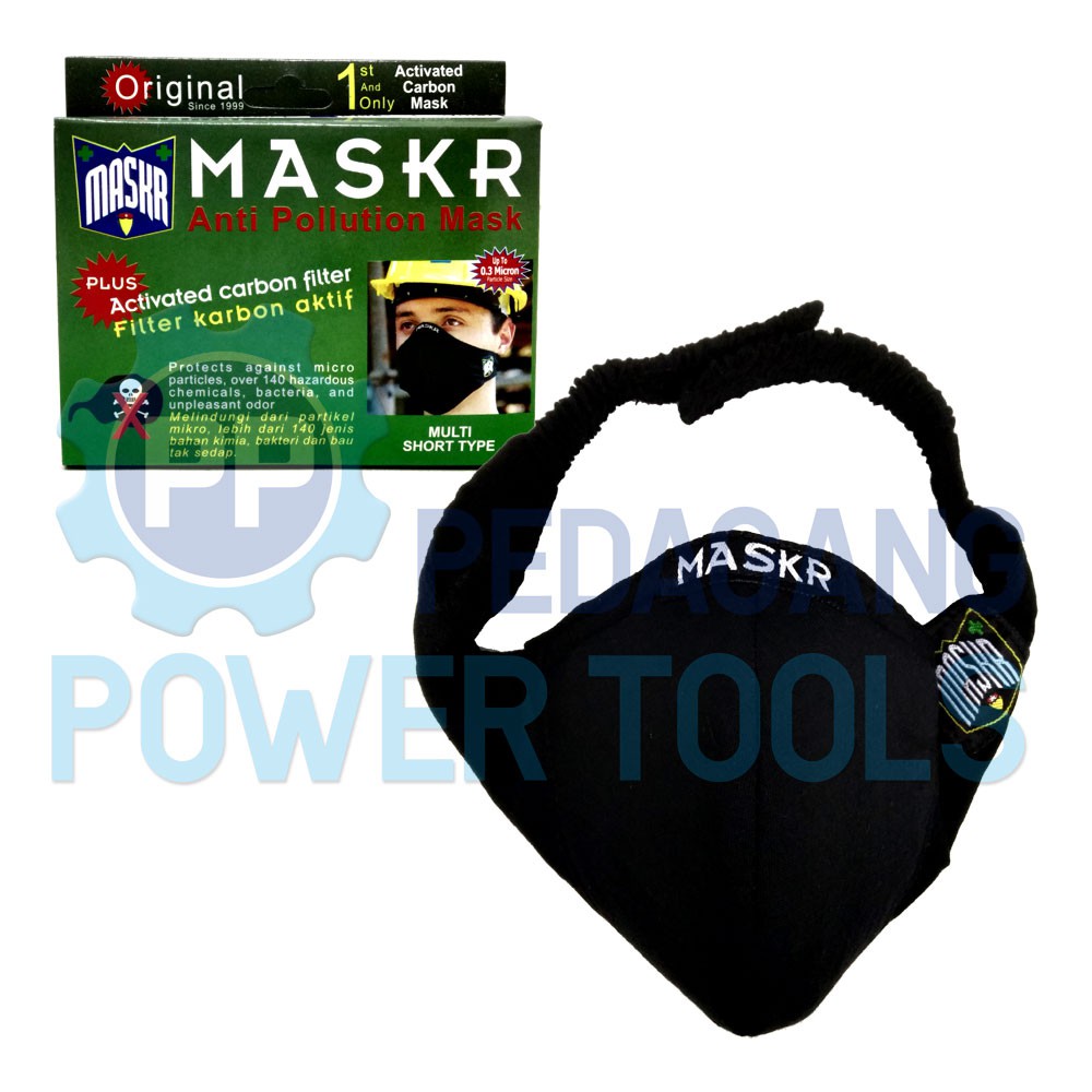 MASKR CARBON FILTER SHORT MASK BUFF MASKER MOTOR ANTI DEBU ASAP POLUSI