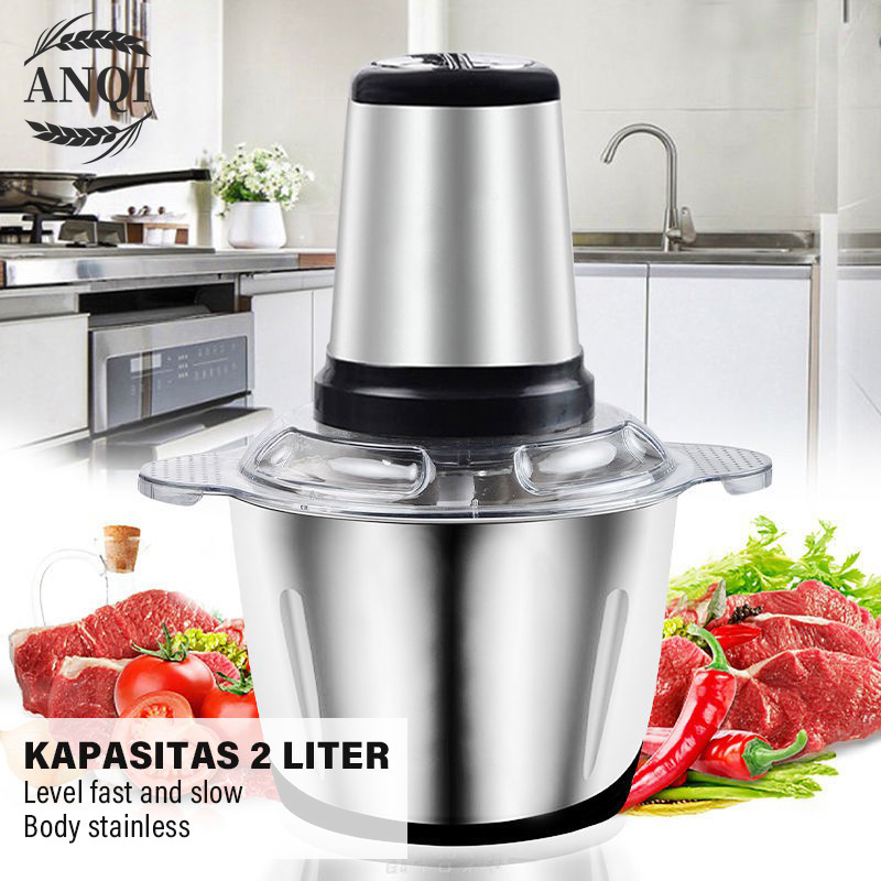 CHOPPER Blender daging 2L Mesin Penggiling Pencacah Daging/Sayur/Buah Meat Grinder