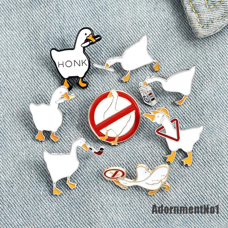 (Adornmentno1) Pin / Bros Angsa Bahan Metal Alloy Untuk Aksesoris Pakaian