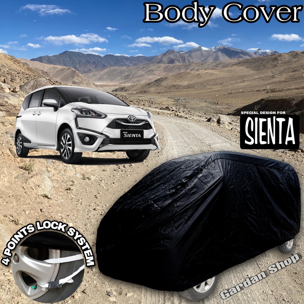 Sarung Mobil SIENTA Hitam POLOS Body Cover Sienta Full Black