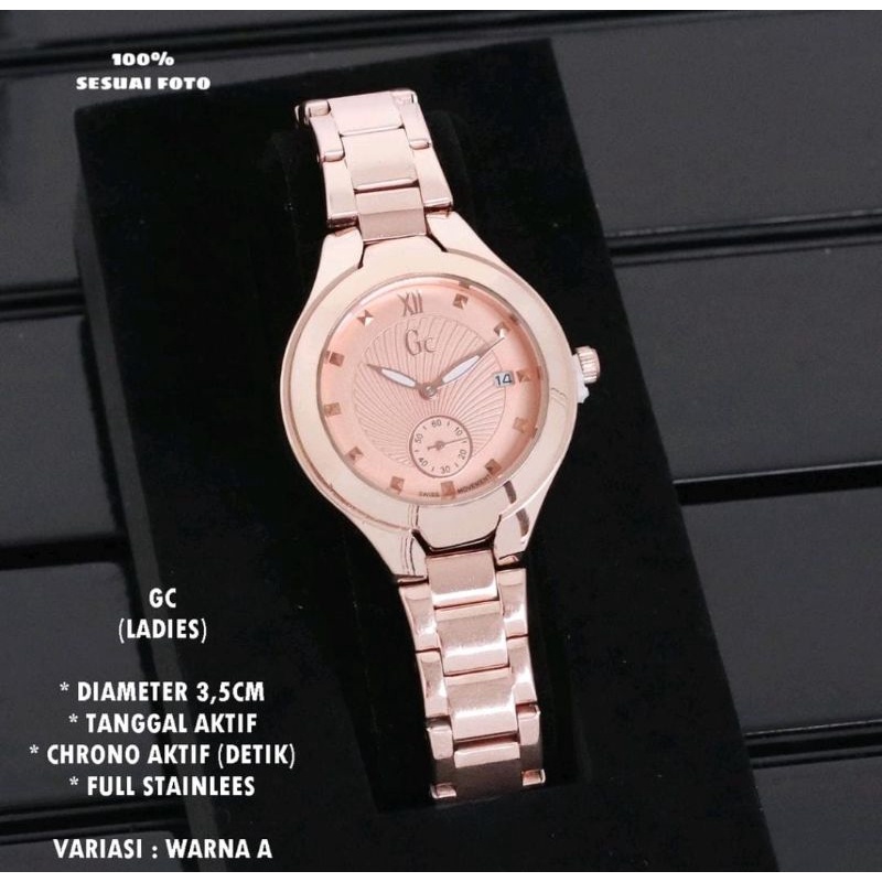 Jam Tangan Wanita Jam Tangan Wanita Rantai Stainliss Jam Tangan Tanggal Aktif Free Box &amp; Baterai