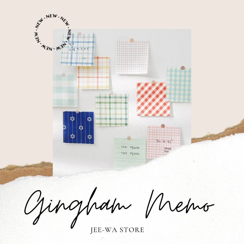 

[ JEE - WA ] Gingham Memo | Plaid Memo | Memo Kotak - Kotak | Paper Pad Untuk Journaling, Scrapbook, dll.