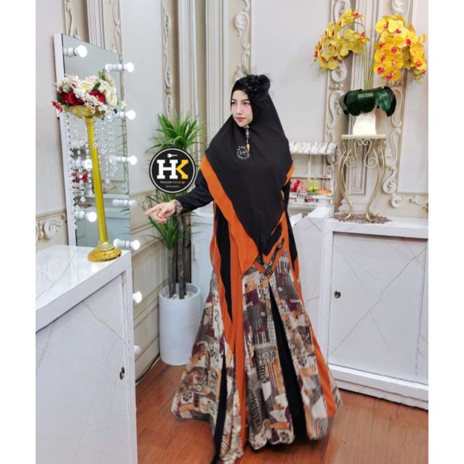 Aqifa Syar'i ORI by HK Dermawan / Gamis Set Syar’i / Gamis Pesta Mewah / Dress Muslimah Branded / Baju Syari Terbaru / Gamis Syari Mewah-4
