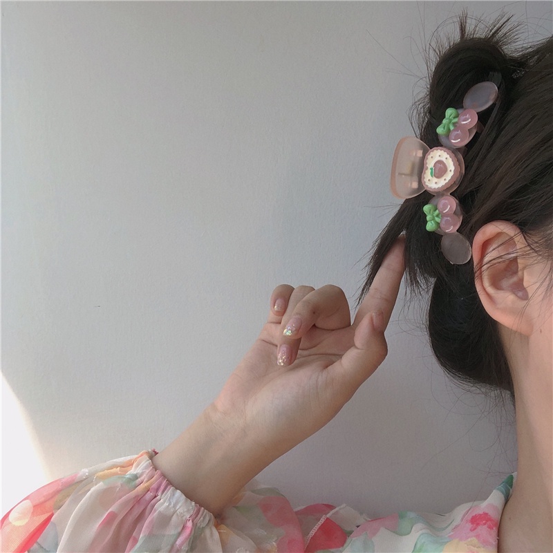 2022 Jepit Rambut Bentuk Buah Cherrypeach Gaya Korea Untuk Wanita