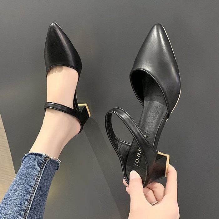 JSH 1088  (SIZE 35-40) RISCE SEPATU KERJA KANTOR HEELS 4,5 CM POLOS IMPORT WANITA CEWEK PEREMPUAN JAKARTA BATAM