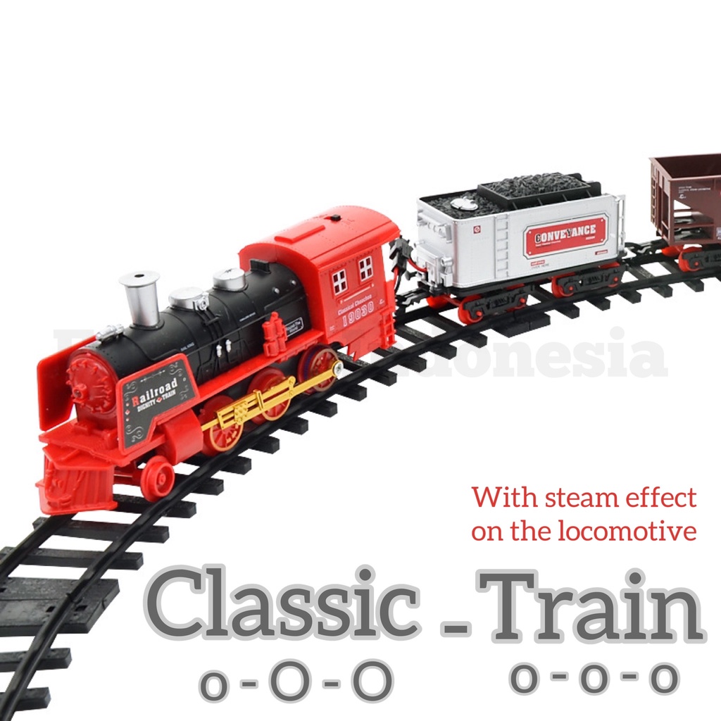 Jual Steam Train - Set Mainan Kereta Api Remote Control RC Dengan Efek ...