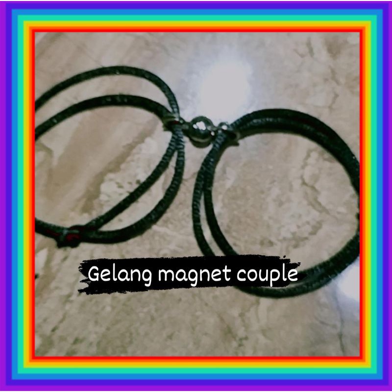 gelang couple/gelang magnet/gelang inisial (2pcs)