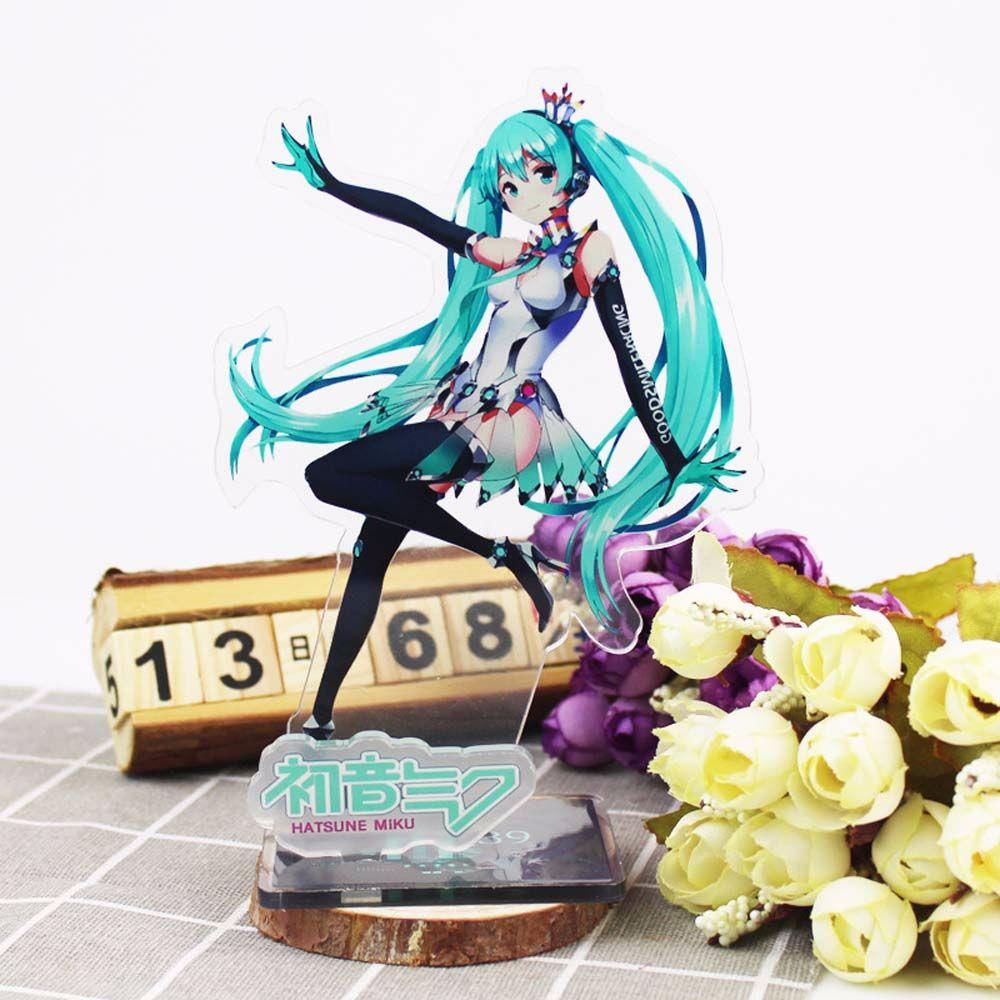 Hadiah Fans Anime Agustina Miku Hatsune Miku Koleksi Model Desktop Standing Card Sakura Princess Figure Model Plat