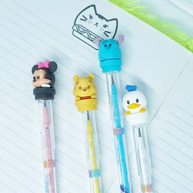 PENSIL TSUM TSUM PENSIL SUSUN PENSIL KARAKTER MURAH DAPAT DIISI ULANG