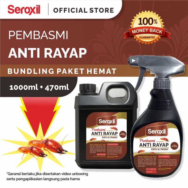 Jual Paket Racun Pembasmi Anti Rayap Kayu Tanah Semprot Ampuh 1 Liter