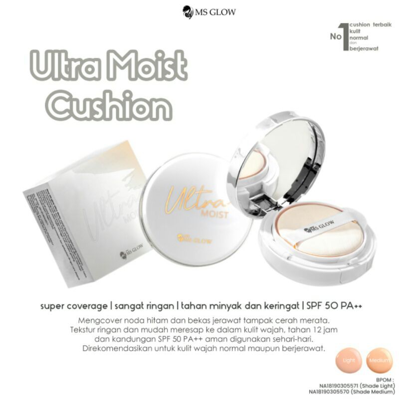 Ms Glow Ultra Moist Cushion Original BPOM