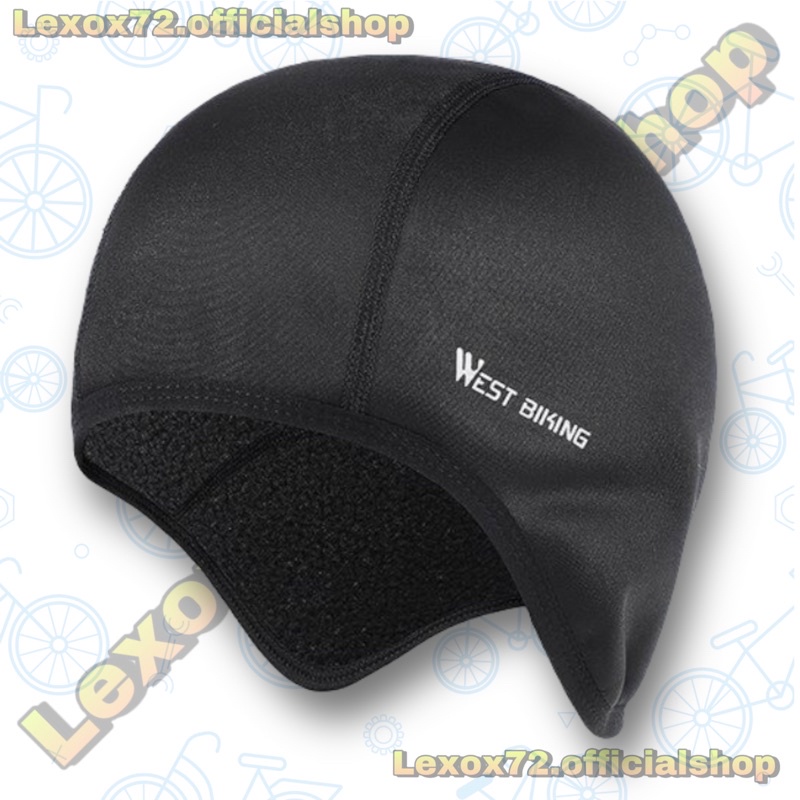 WEST BIKING Topi Helm Sepeda Cycling Helmet Hat Winter Thermal Fleece Model Thicken - YP0201183 - Bl