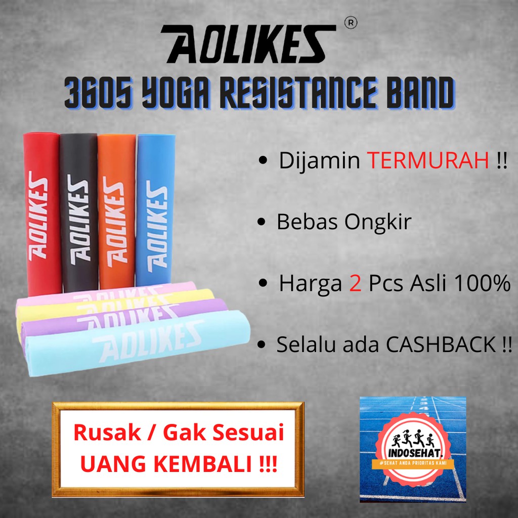 AOLIKES 3605 Resistance Band / Elastic Band - Tali Stretching Yoga / Karet Elastis Olahraga GYM