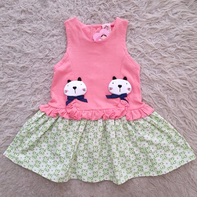 Baju Bayi Twinsie Cat Dress