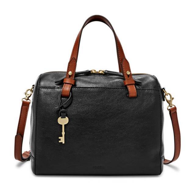 TAS FOSSIL RACHEL SATCHEL VINTAGE BLACK ORIGINAL