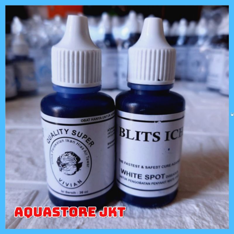 OBAT IKAN BLITS ICH 30 ML METHYLENE BLUE OBAT IKAN WHITE SPOT JAMUR KUTU IKAN 30ML