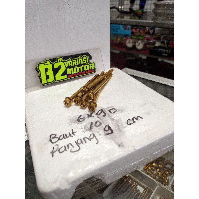 Baut probolt 6x90 baut 10 panjang 9cm