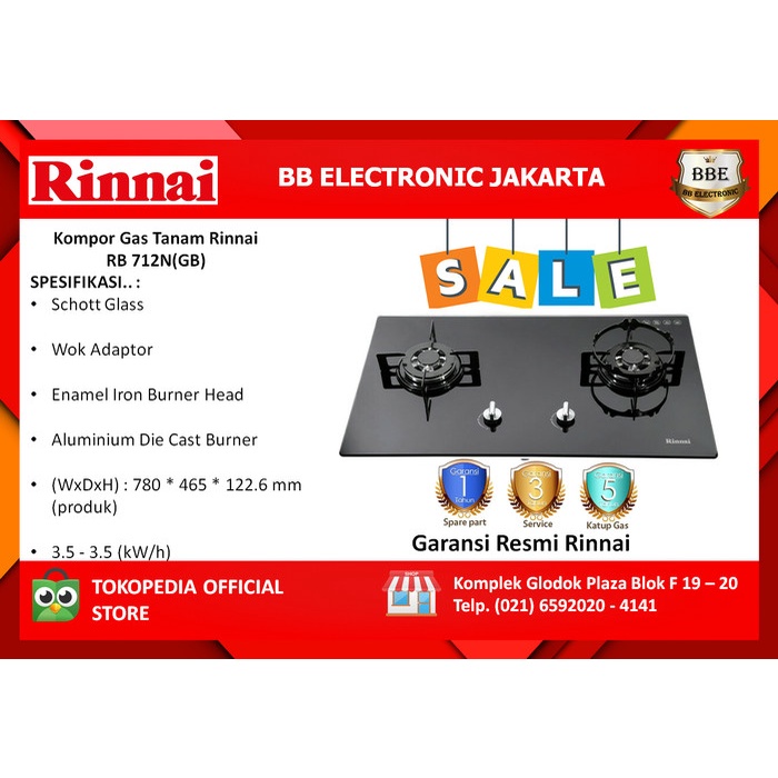 Jual Kompor Gas Tanam Rinnai Rb N Gb Shopee Indonesia