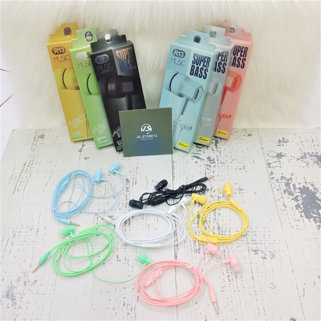 Hedset Kabel Macaron R13 Handsfree Macaron R13 Headset Kabel Macaron