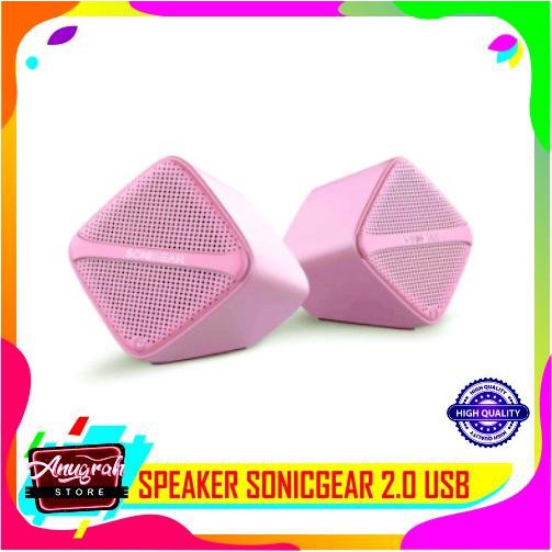 PRODUK BAGUS PERLENGKAPAN LAPTOP DAN KOMPUTER - SPEAKER SONICGEAR CUBE HIGH CLARITY 2.0 USB
