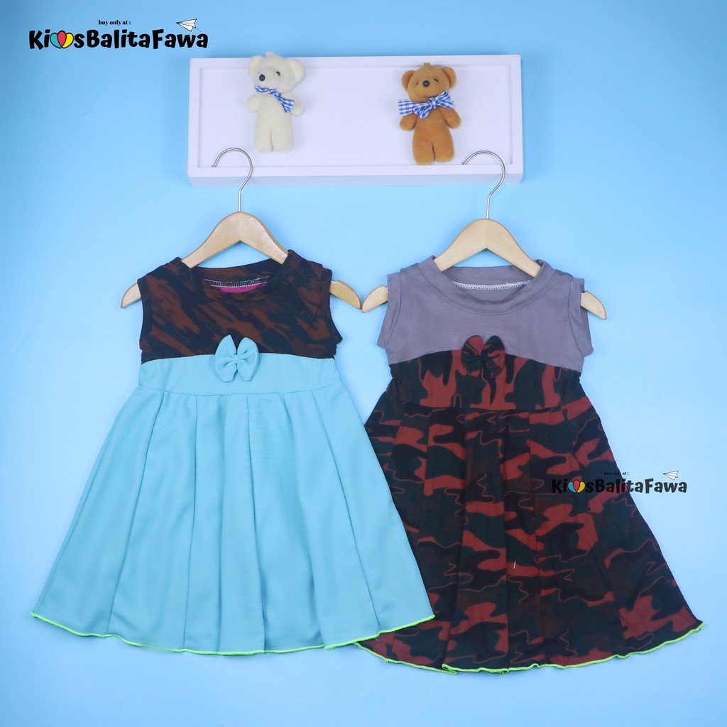 Dress Aila 1-2 Tahun / Dres Pesta Murah Baju Anak Perempuan Murah Harian Gaun Yukensi Batik Baru