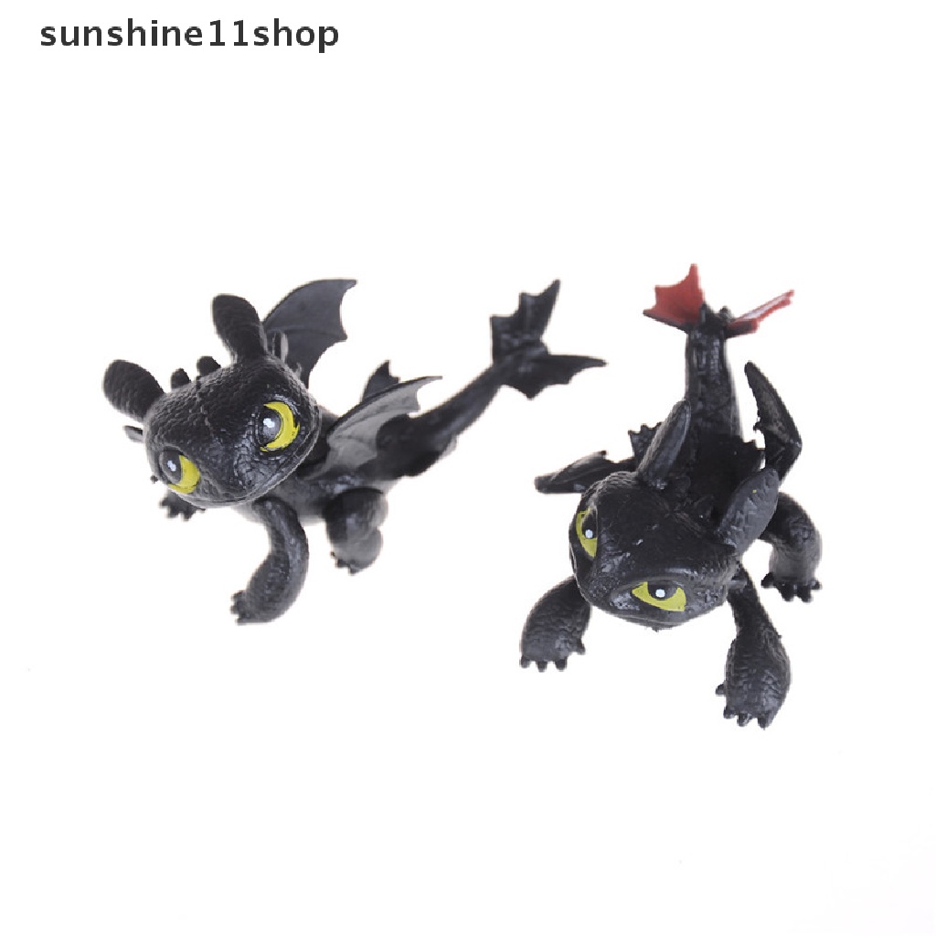 (SHO) Mainan Action Figure Toothless Night Fury Dragon Bahan PVC Untuk Anak