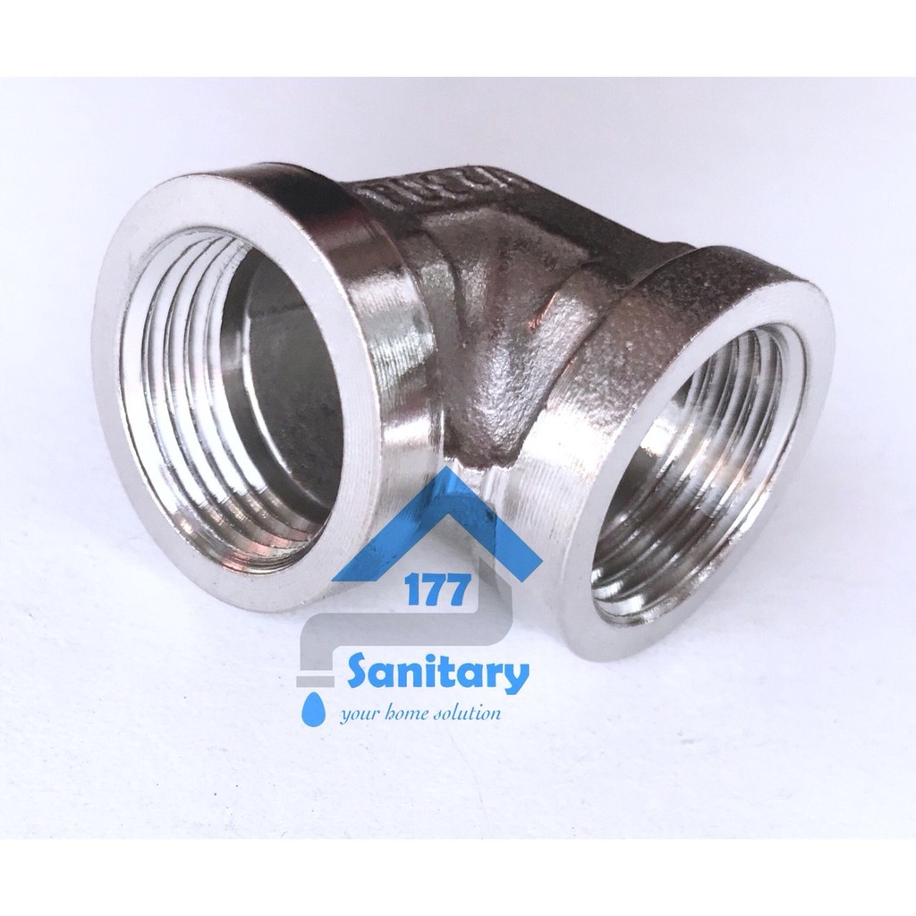 Knie Stainless 304  uk 1/2 Inch E13-Sambungan keni knee elbow Nepel Pipa Drat Kni Knif L 0.5 inch spare part keran air kran pipe  /X7