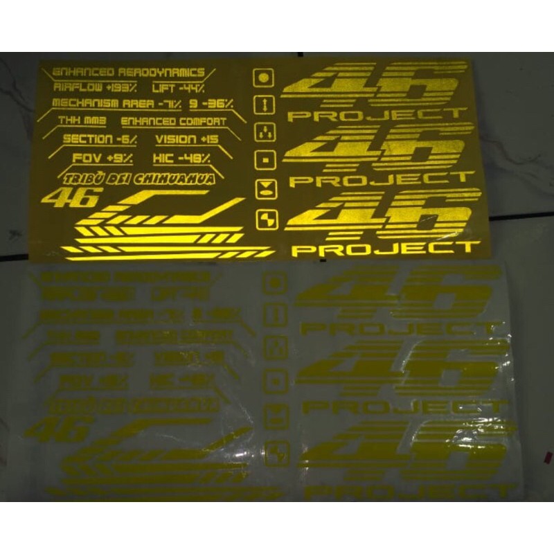 Sticker helm - stiker cutting 46 project reflektif Valentino Rossi