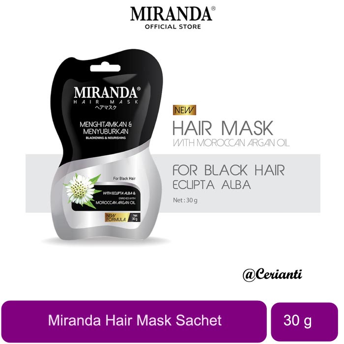 [BPOM] Miranda Hair Mask (Masker Rambut) Sachet Eclipta Alba 30gr | Masker Rambut | Bye Rambut Kusam_Ceiranti