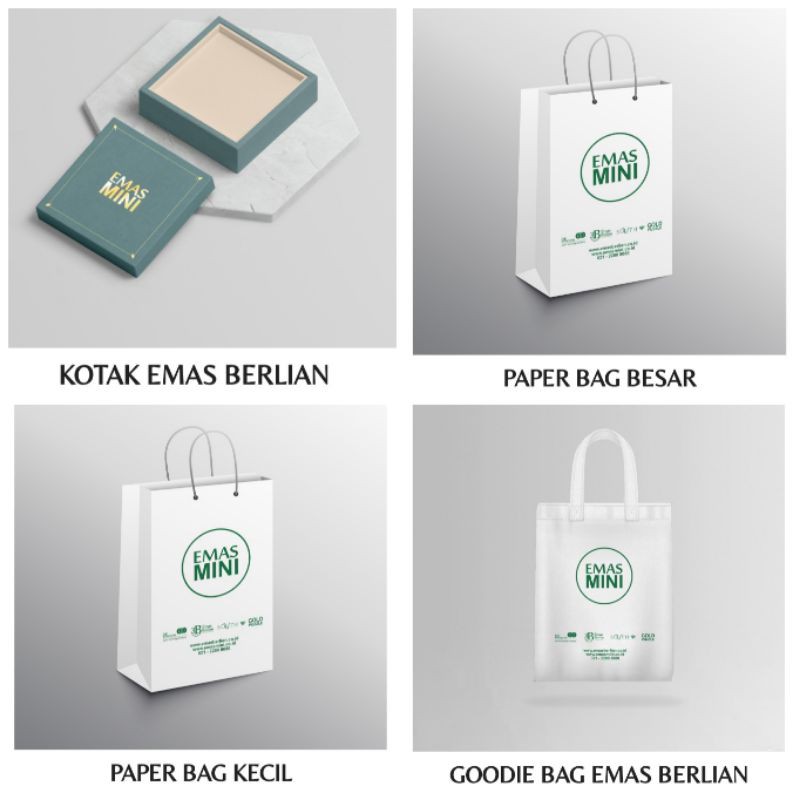 

Box Packaging Kado Emas Mini Free Kartu Ucapan