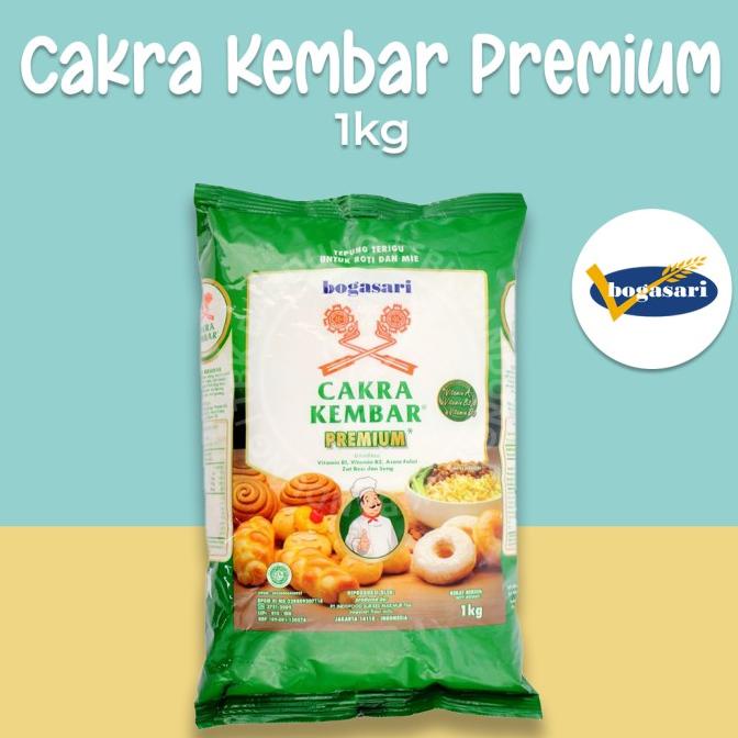 

Cakra Kembar Premium 1kg Tepung Terigu Protein Tinggi Roti Mie