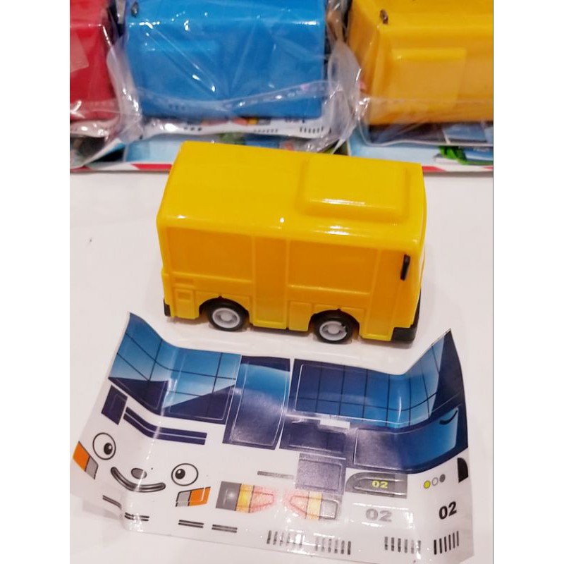 Bus Tay0 Pullback Mini 6x3cm Warna Random Mainan Anak Murah