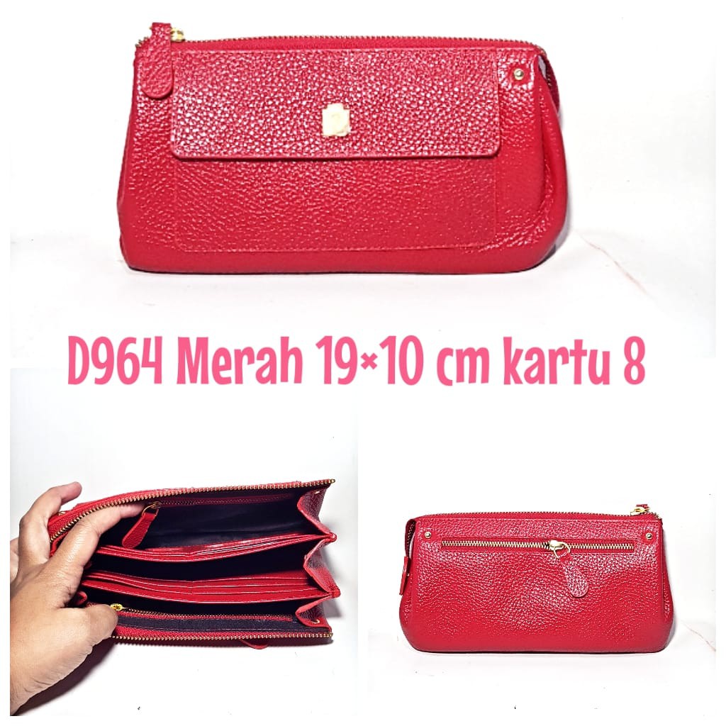 Dompet Kulit Papillon Original D964 Merah Dora