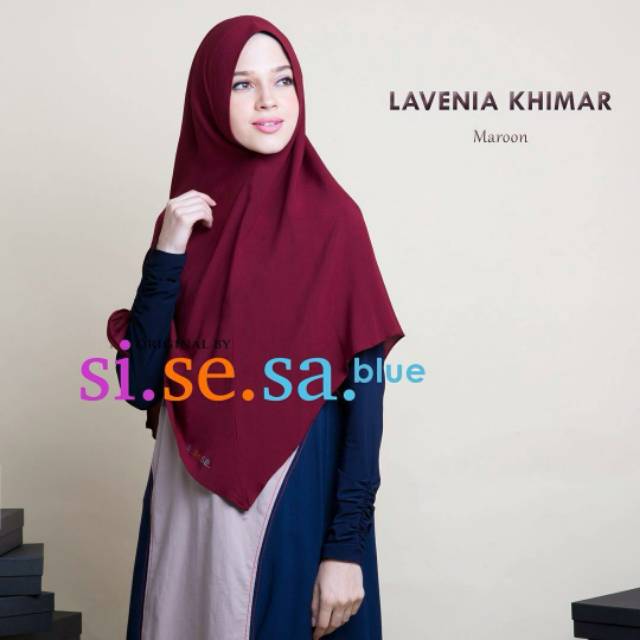 *SALE* Sisesa Lavenia Khimar MAROON+TBrown