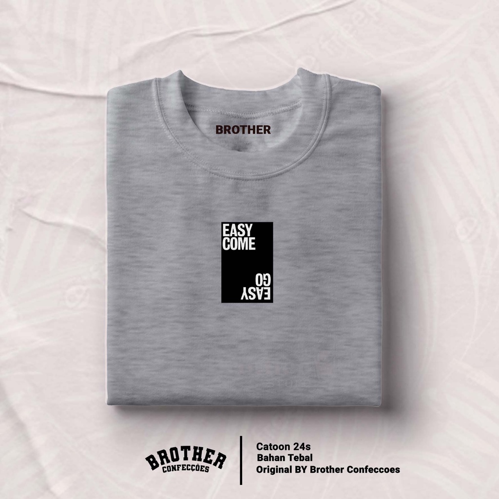 BROTHER STORE Kaos Distro Pria - KAOS COWOK - Kaos Kata Kata - EASY GO Premium