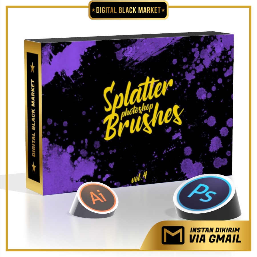 Splatter Stamp - Photoshop Brushes Vol4