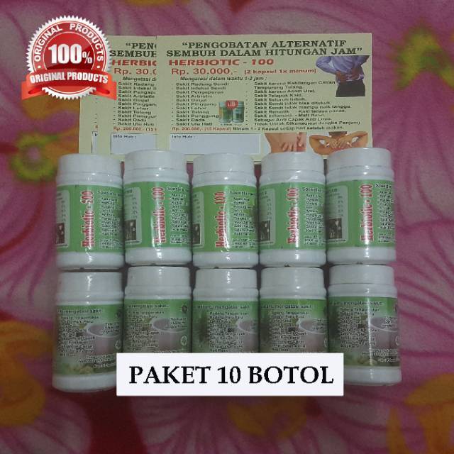 HERBIOTIC 100 ORIGINAL Paket 10 Botol