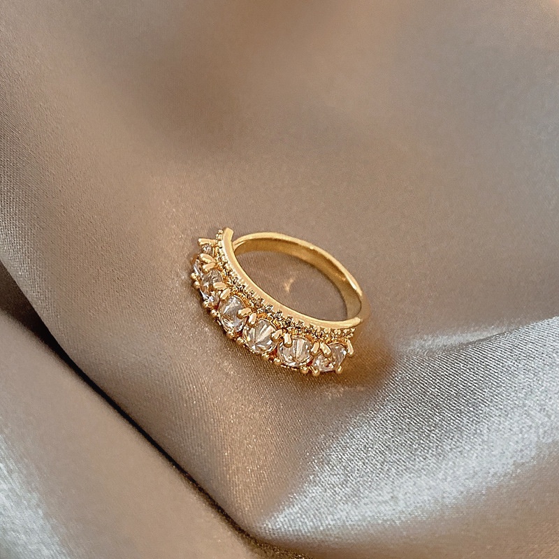 Shuling New Fashion Super Cute Zircon Rings Retro Opening Adjustable Ring