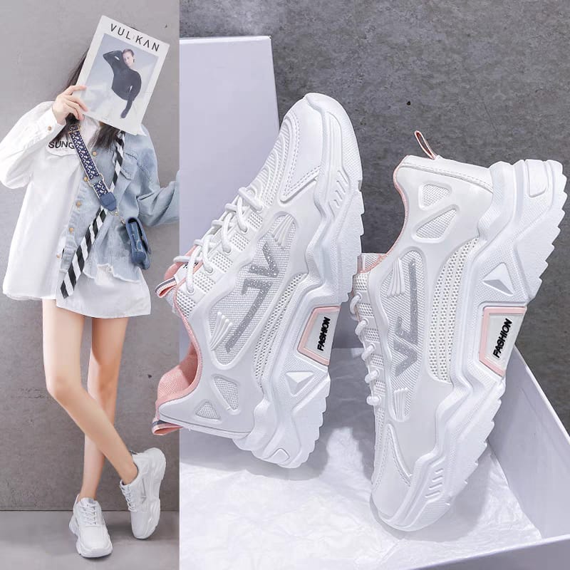 COD AC F-7 Sepatu Sneakers Fashion Premium Korea Style Sepatu Sport Wanita import Sepatu Lari Cewek