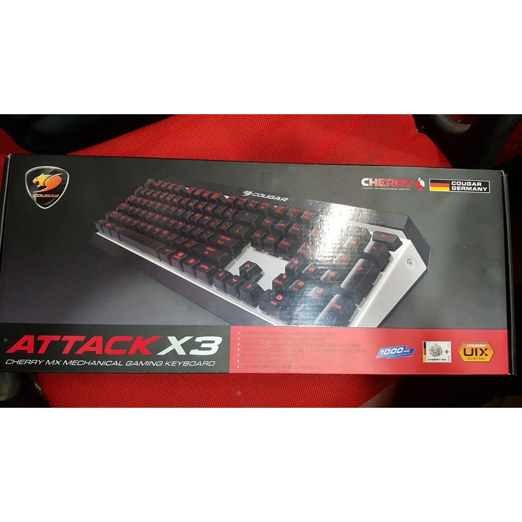 Keyboard Cougar Attack X3 - Keyboard Gaming Cougar Attack X3 Cherry MX - Keyboard Mechanical