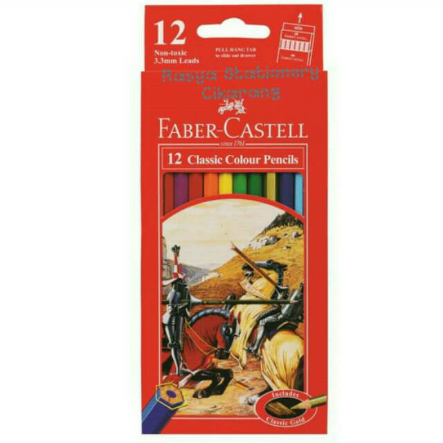 

Faber - Castell Classic Colour Pencils 12 Long / pensil Warna Classic Faber - Castell 12 Panjang