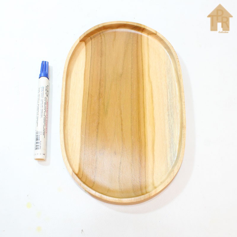 Teak Wooden Tray / Nampan Oval Kayu Jati Premium  - P27